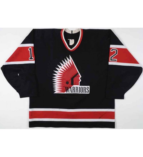 Custom WHL Moose Jaw Warriors 1990s Hockey Jersey Black